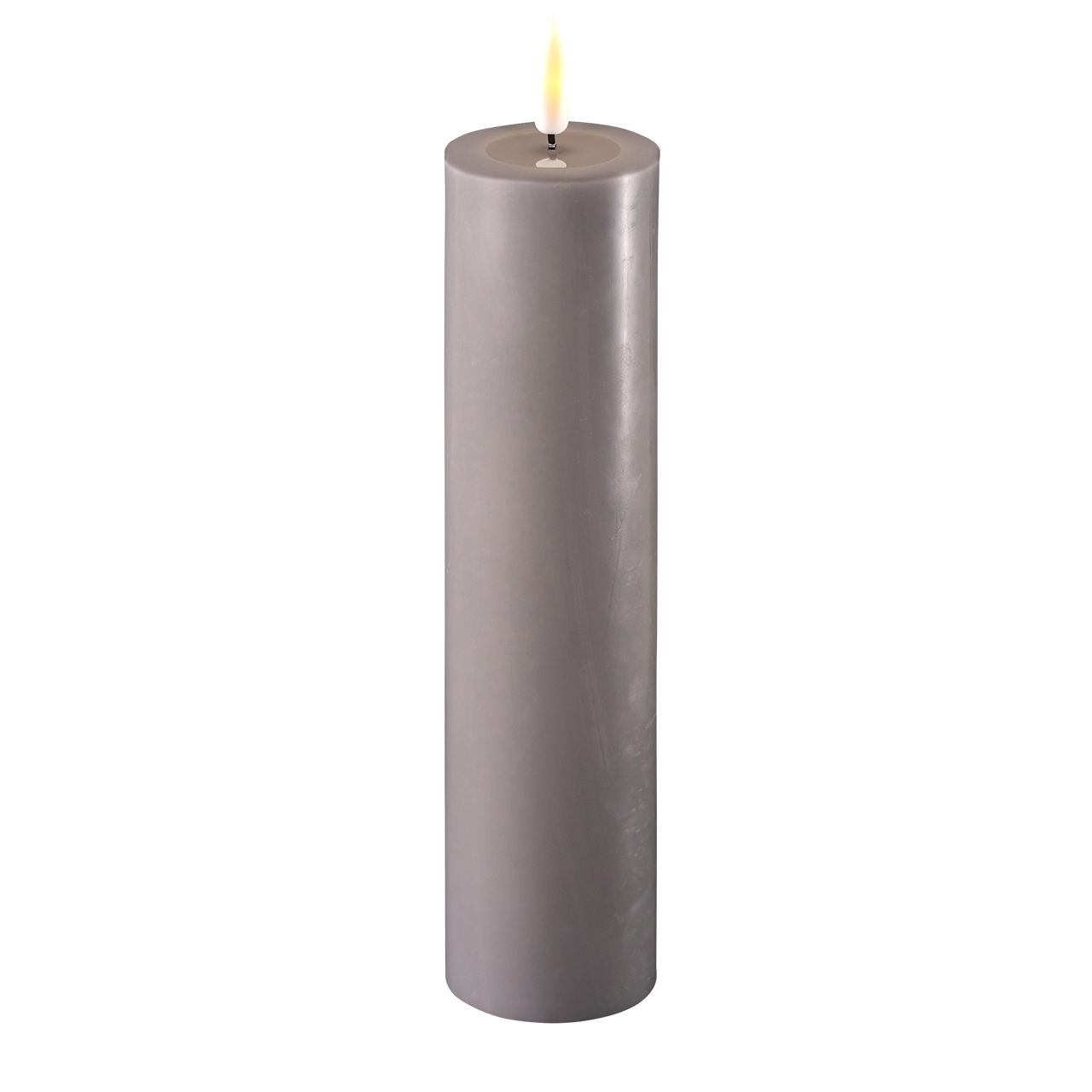 2021-RF-00029 Stumpenkerze LED grau 5 x 20cm