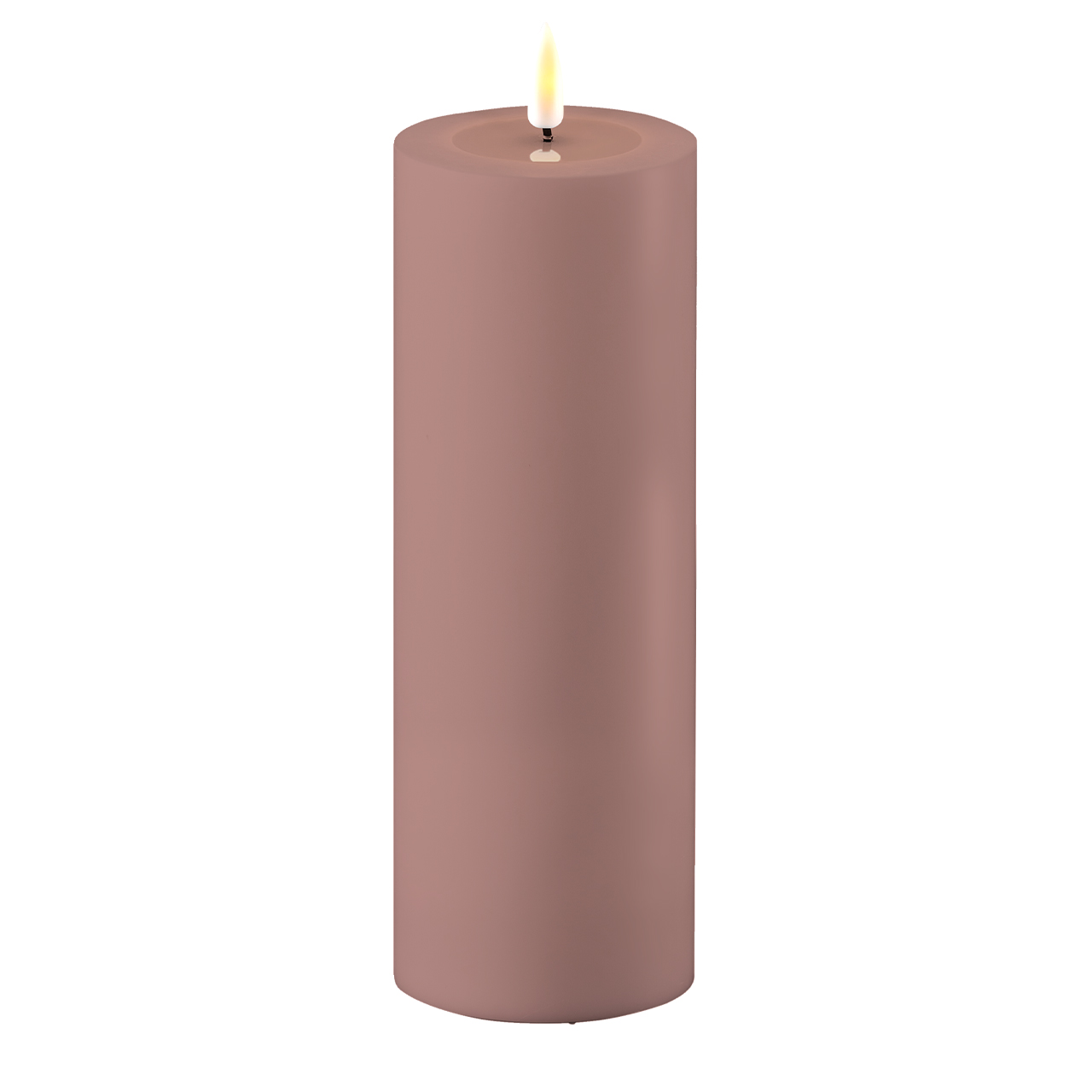 RF-UL-00023 Outdoor Stumpenkerze LED staubiges rosa 7,5 x 20cm