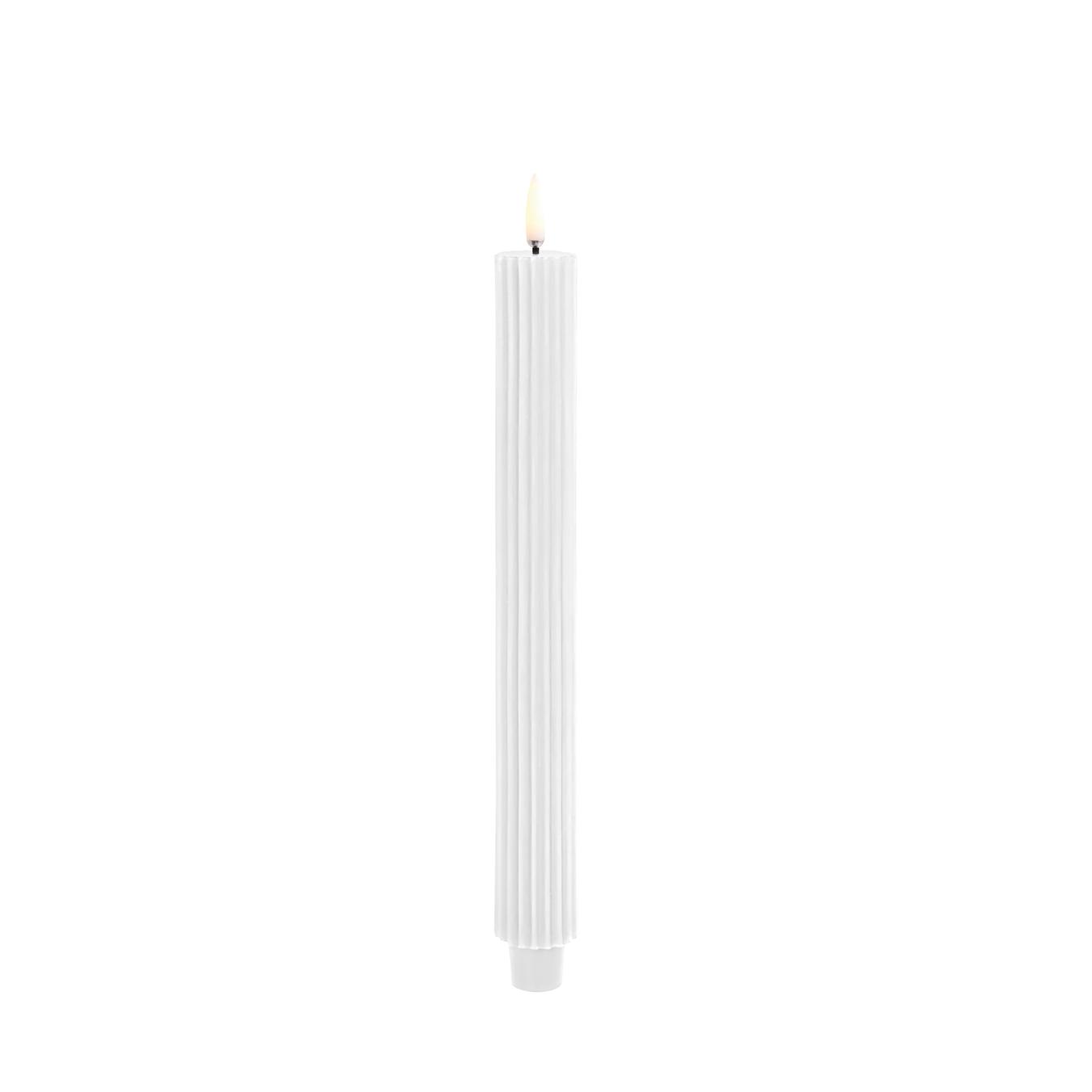 Uyuni LED Tafelkerze grooved 25cm nordic white 2 Stück Kerze