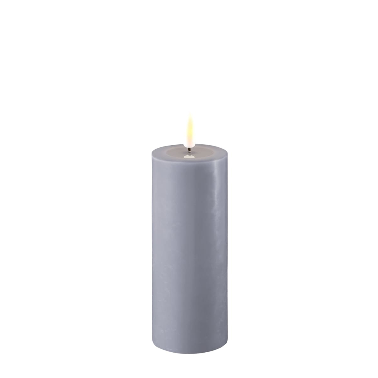 2021-RF-0292 Stumpenkerze LED dust blue 5 x 12,5cm