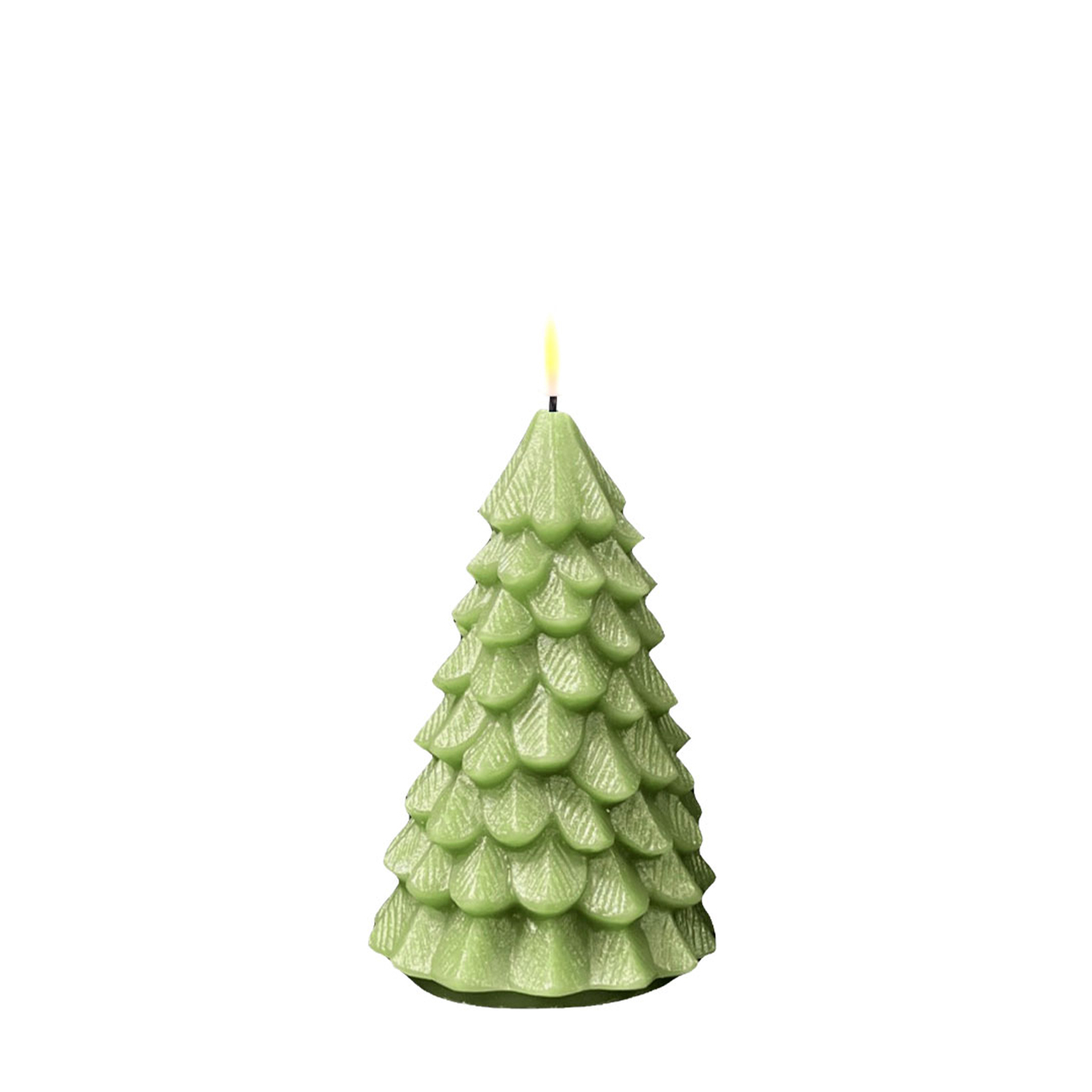 RF-XMAS-00061 Weihnachtsbaum LED Kerze Hellgrün 16cm