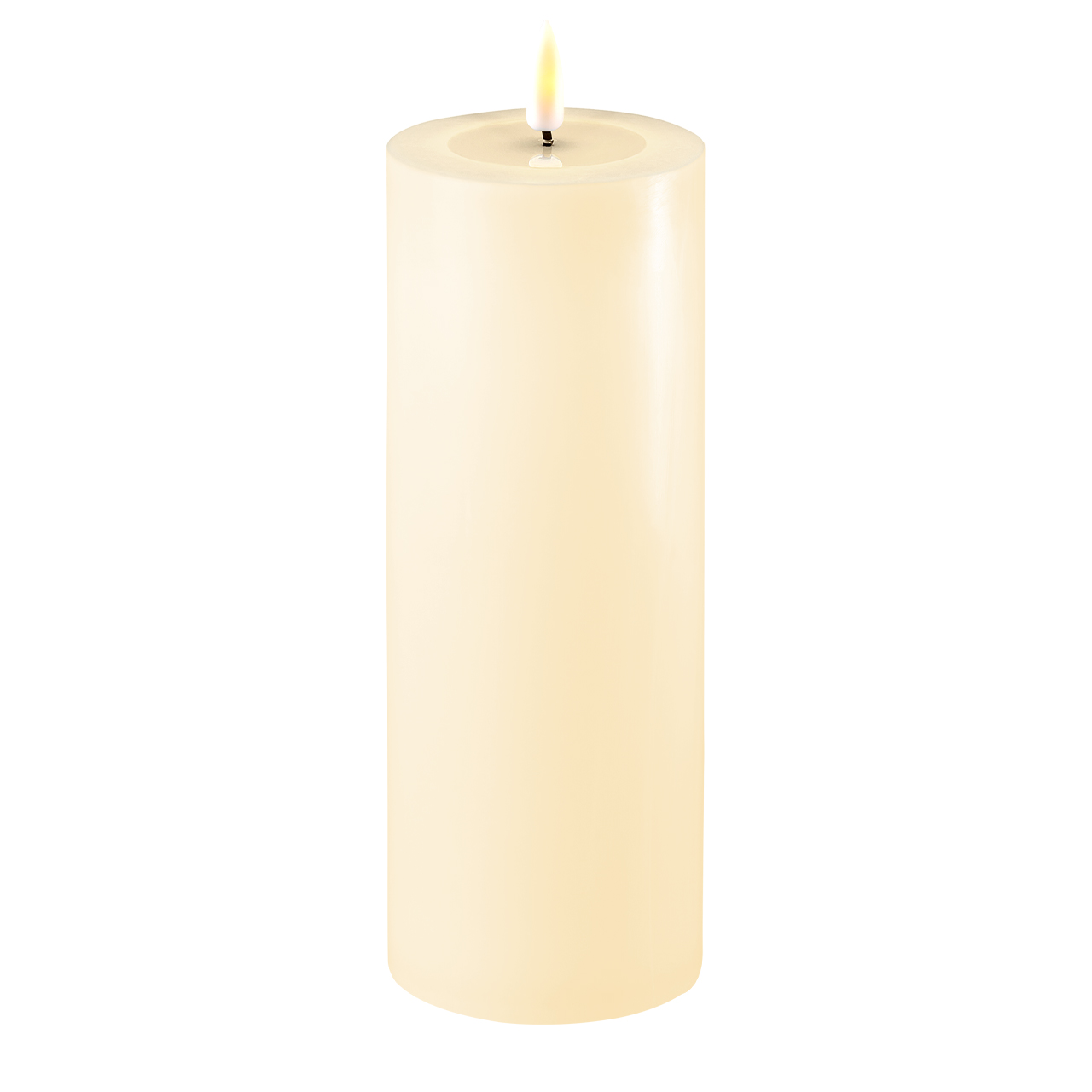 2021-RF-0111 Stumpenkerze LED creme 7,5 x 20cm