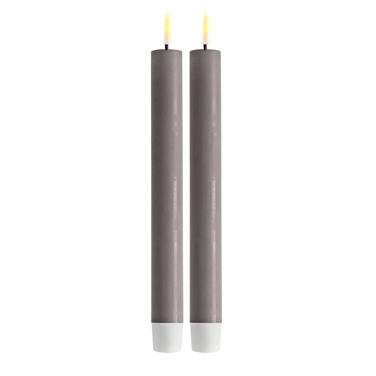 2021-RF-0038 Stabkerze LED 24 cm grau 2 Stück