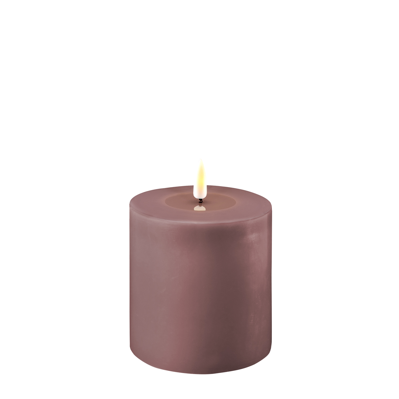 Stumpenkerze LED helles lila 10 x 10cm