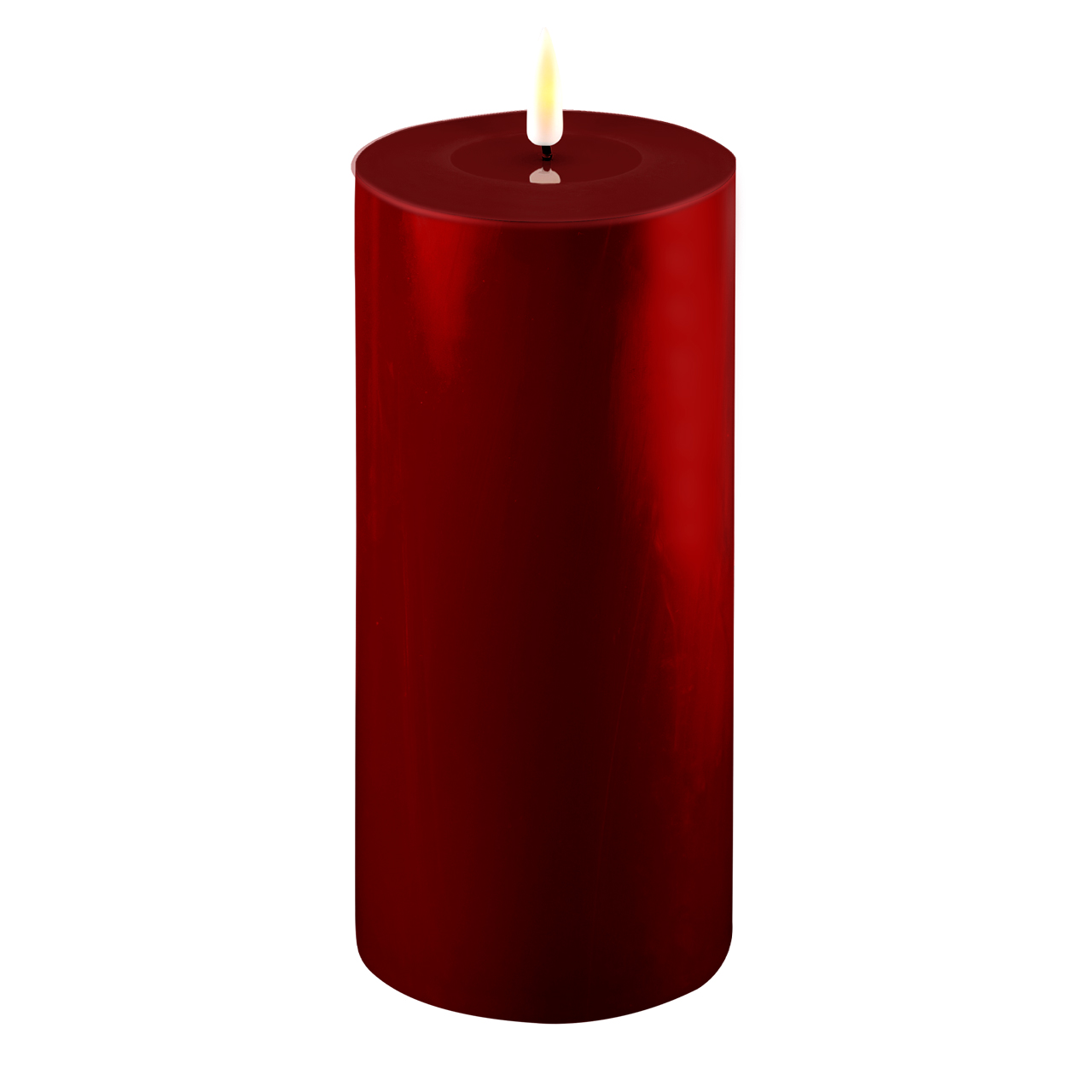 2021-RF-0245 Stumpenkerze LED bourgogne 10 x 20cm