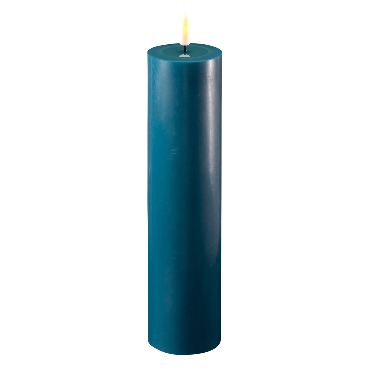 2021-RF-0042 Stumpenkerze LED petrol 5 x 20cm