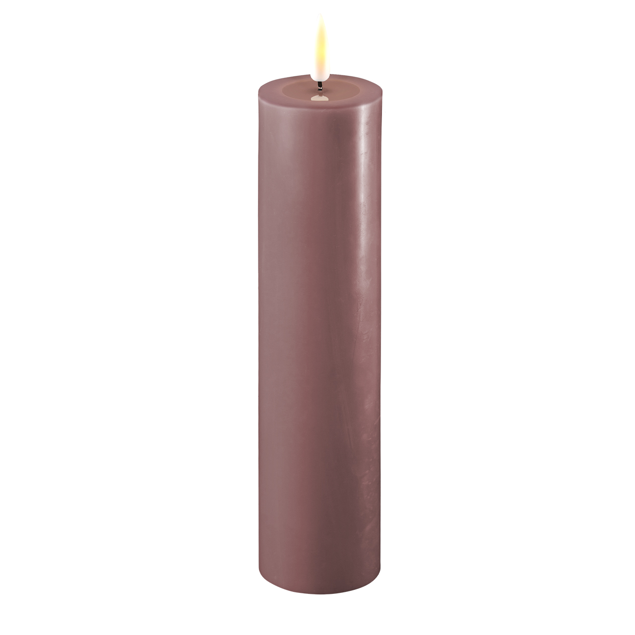 2021-RF-0151 Stumpenkerze LED helles lila 5 x 20cm