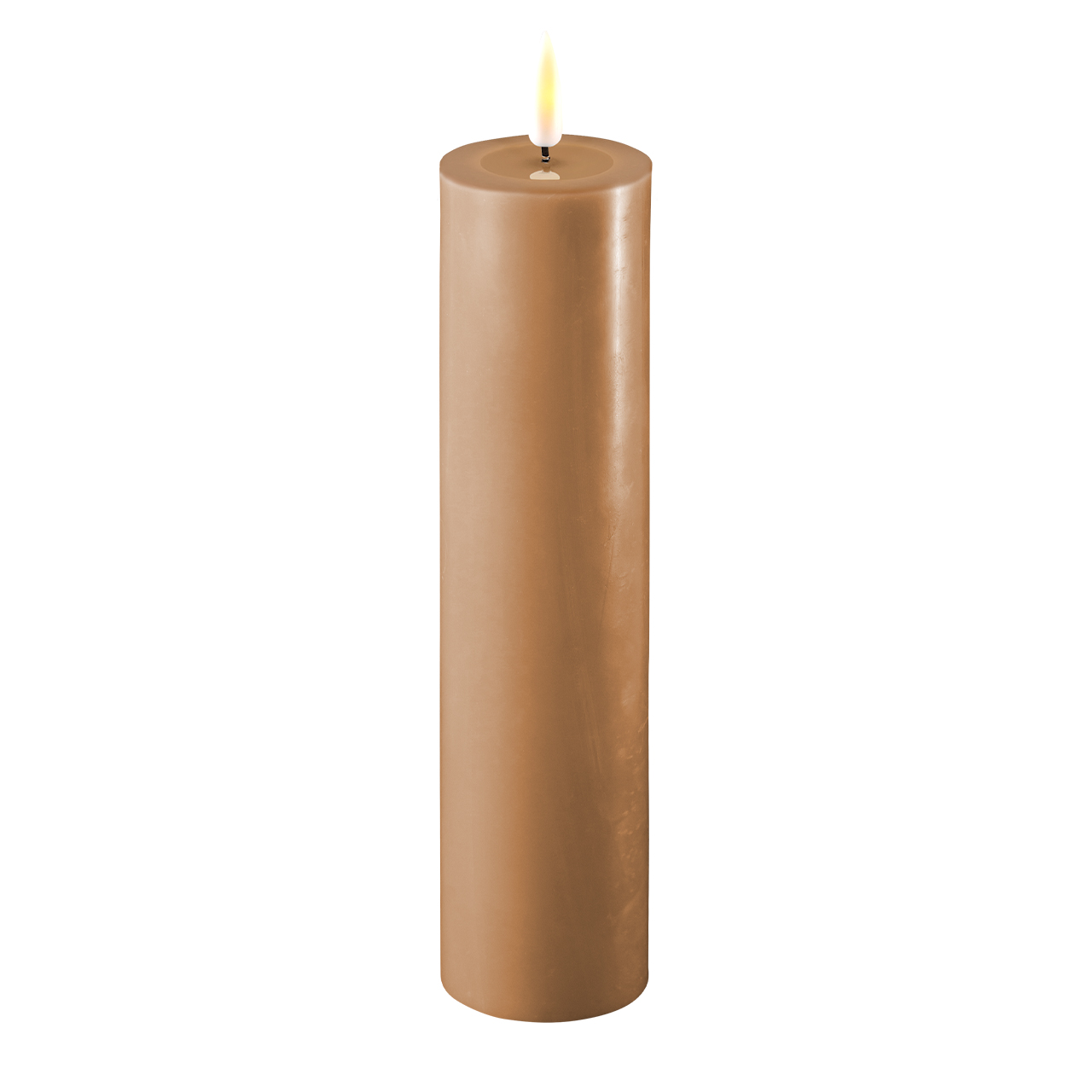 2021-RF-0068 Stumpenkerze LED karamell 5 x 20cm