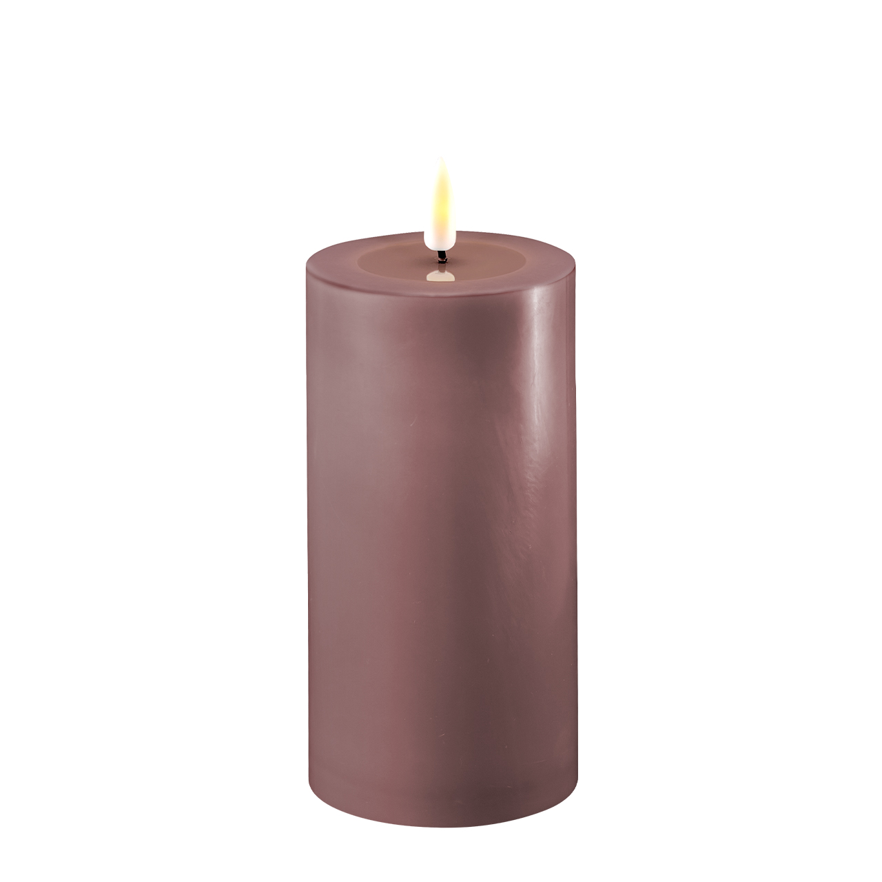 2021-RF-0154 Stumpenkerze LED helles lila 7,5 x 15cm