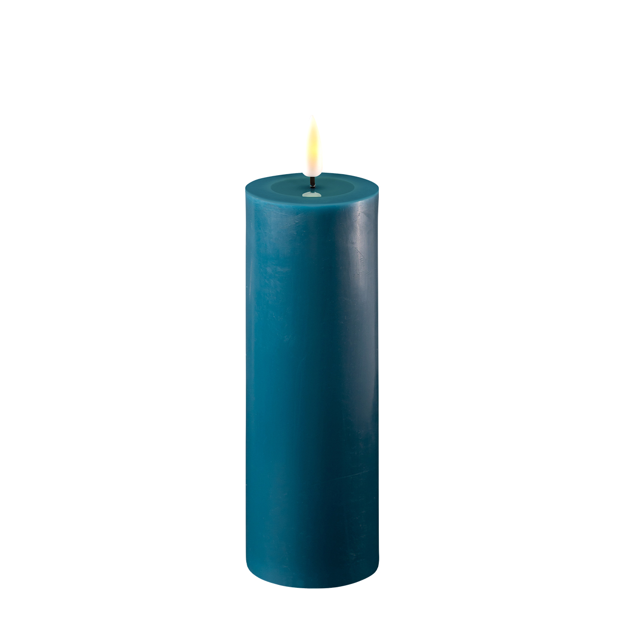 2021-RF-0041 Stumpenkerze LED petrol 5 x 15cm