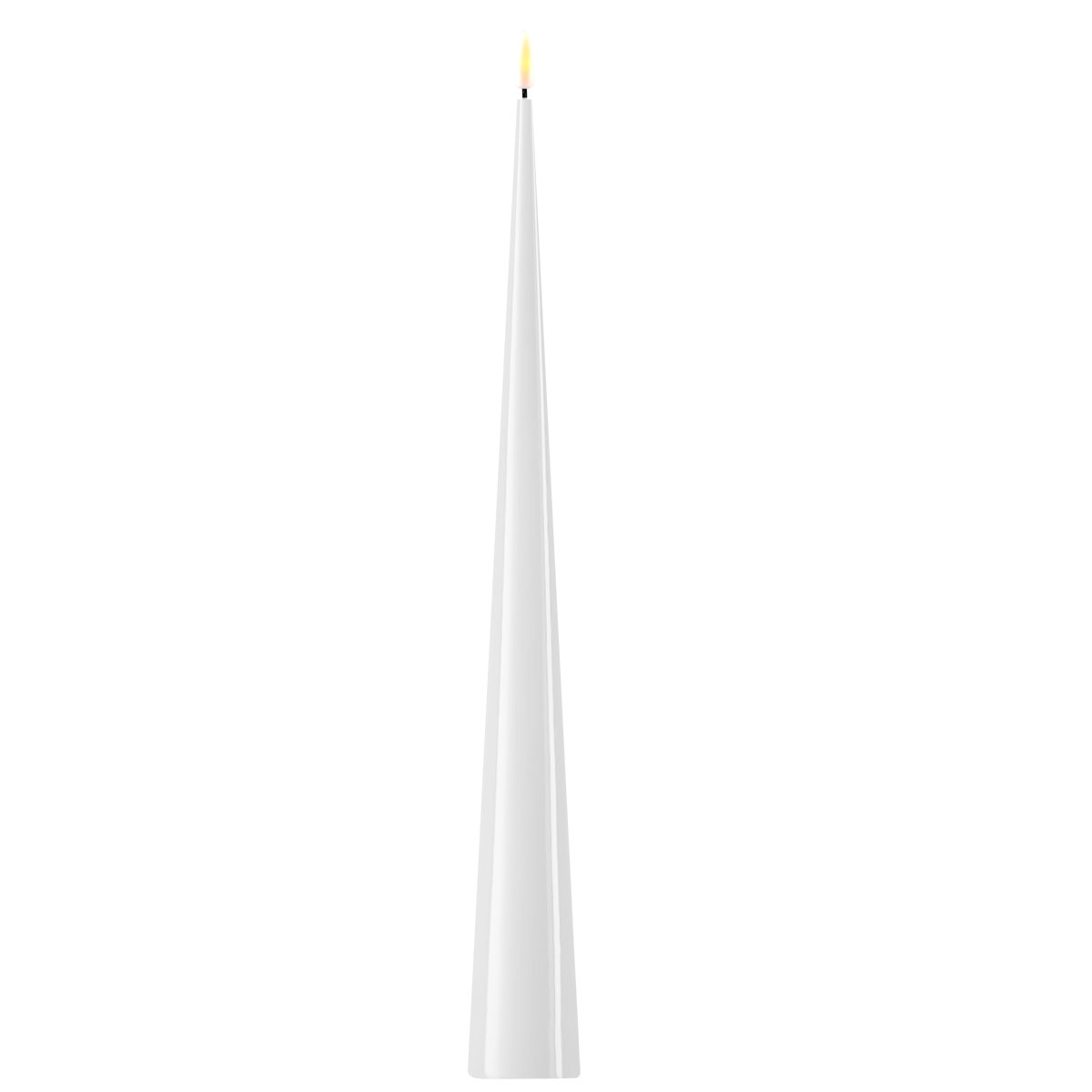 RF-C-0003 Kegelkerze LED Weiß 38cm