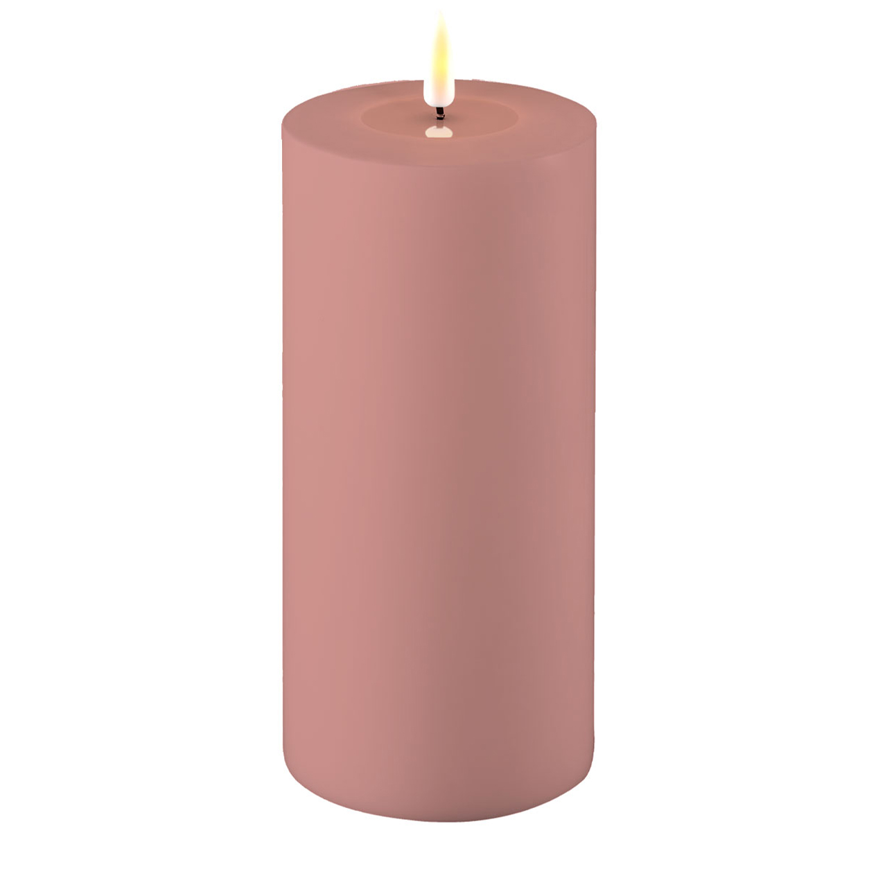 RF-UL-0060 Outdoor Stumpenkerze LED staubiges rosa 10 x 20cm