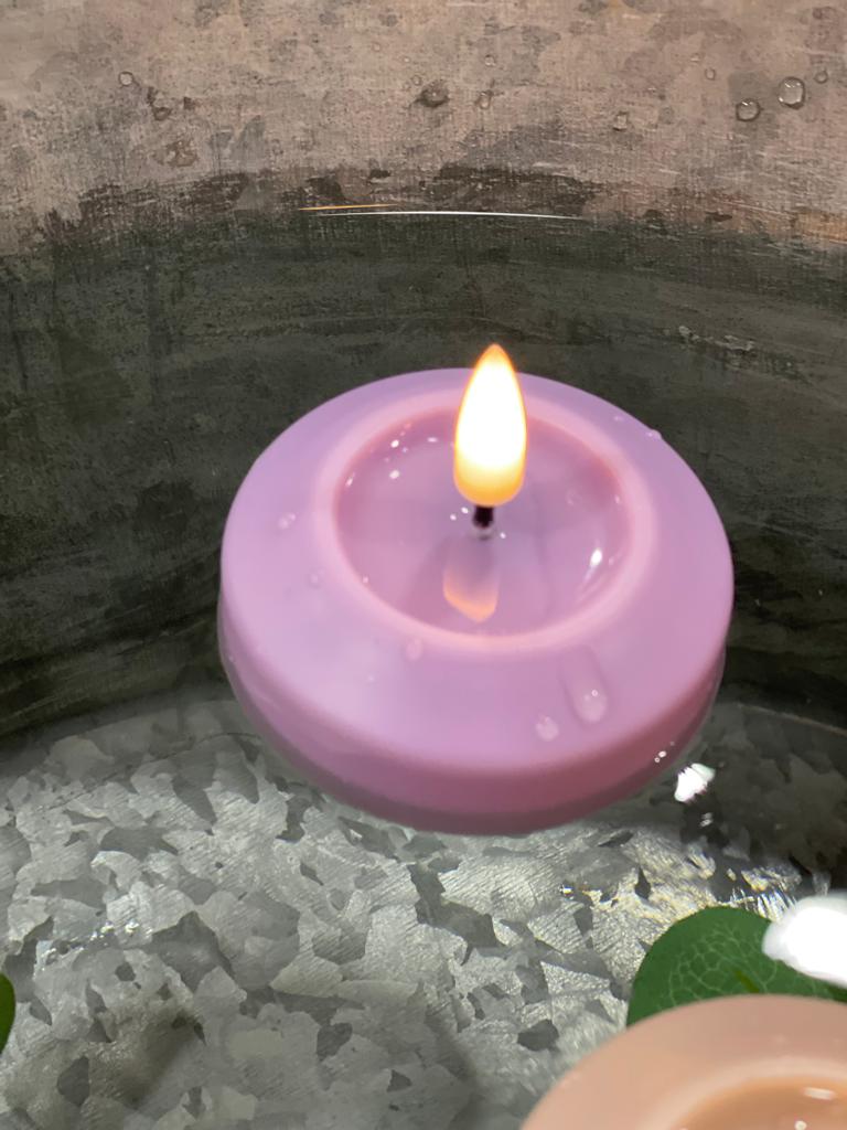 RF-F-0007 Schwimmendes Maxi Teelicht LED Lavendel