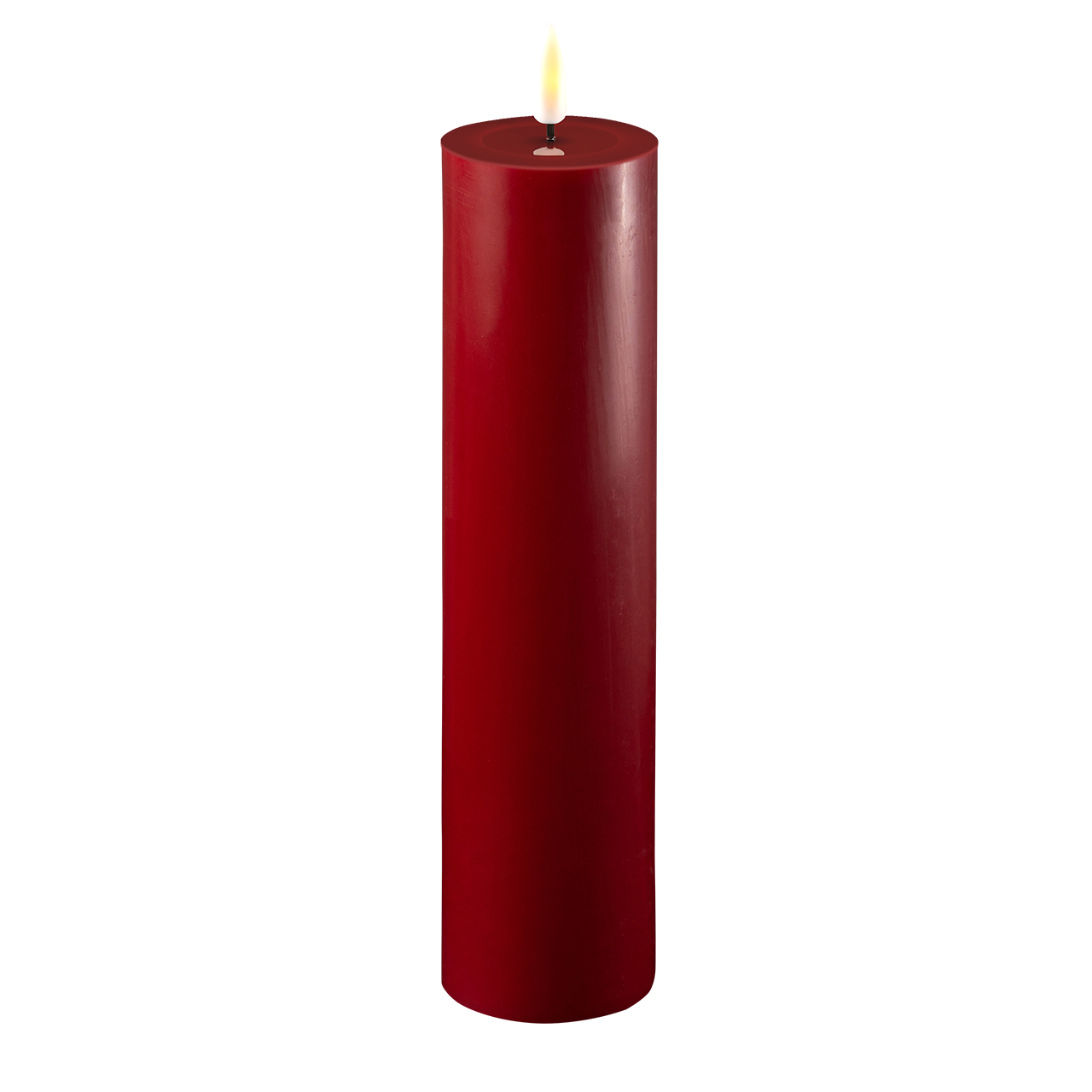 2021-RF-0055 Stumpenkerze LED bordeaux 5 x 20cm