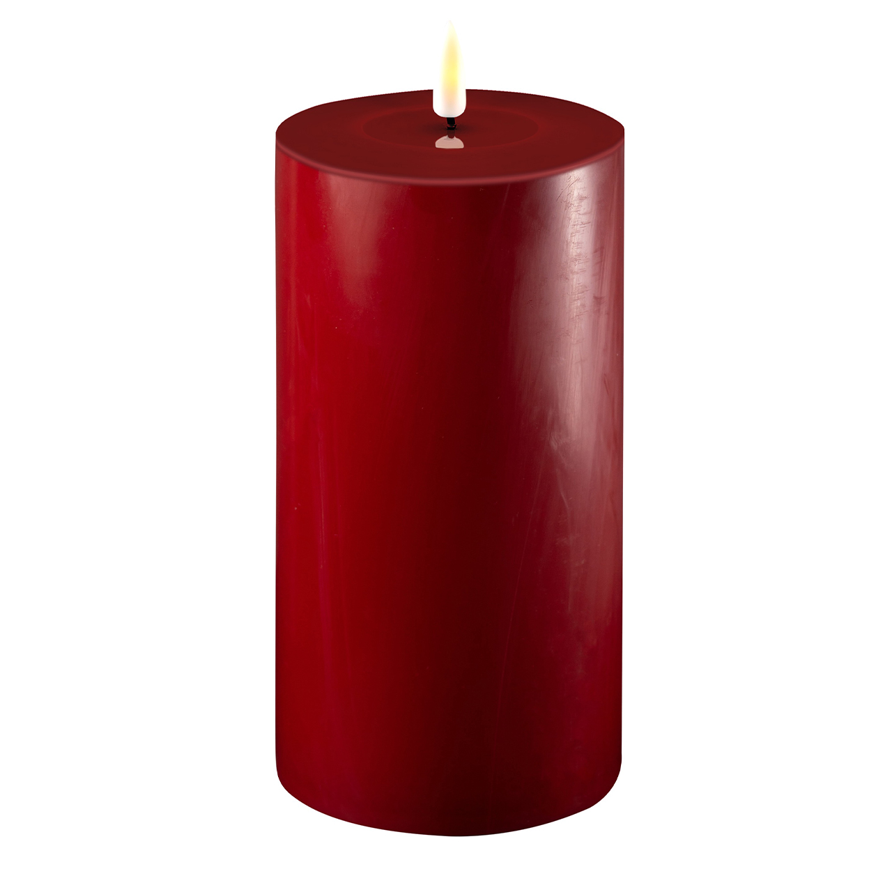 RF-0062 Stumpenkerze LED bordeaux 10 x 20cm