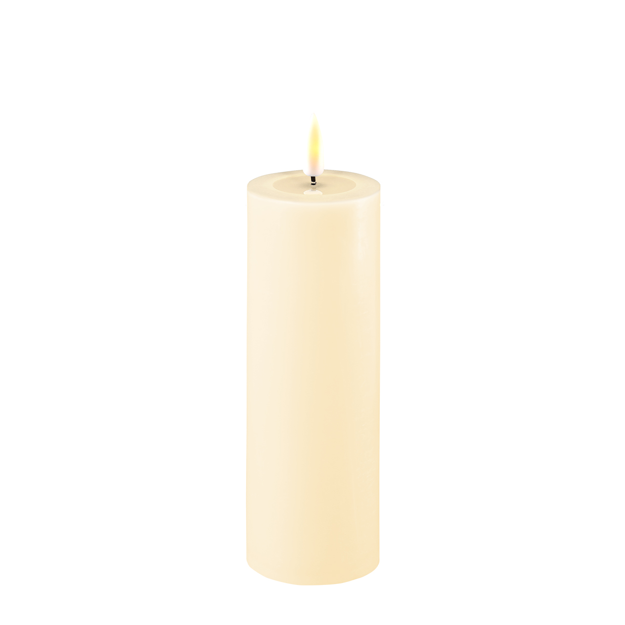 2021-RF-0106 Stumpenkerze LED creme 5 x 15cm