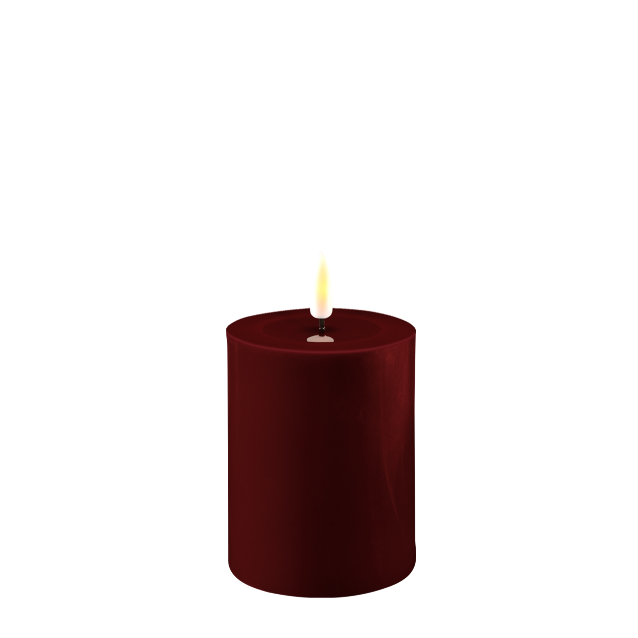 2021-RF-0239 Stumpenkerze LED bourgogne 7,5 x 10cm
