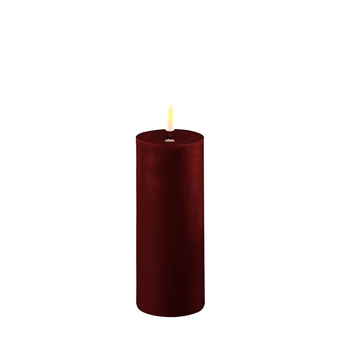 2021-RF-0236 Stumpenkerze LED bourgogne 5 x 12,5cm
