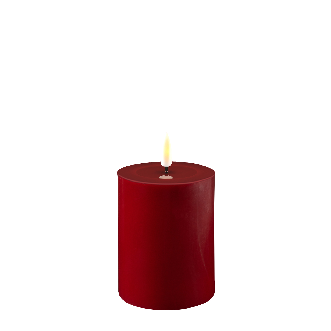 2021-RF-0056 Stumpenkerze LED bordeaux 7,5 x 10cm