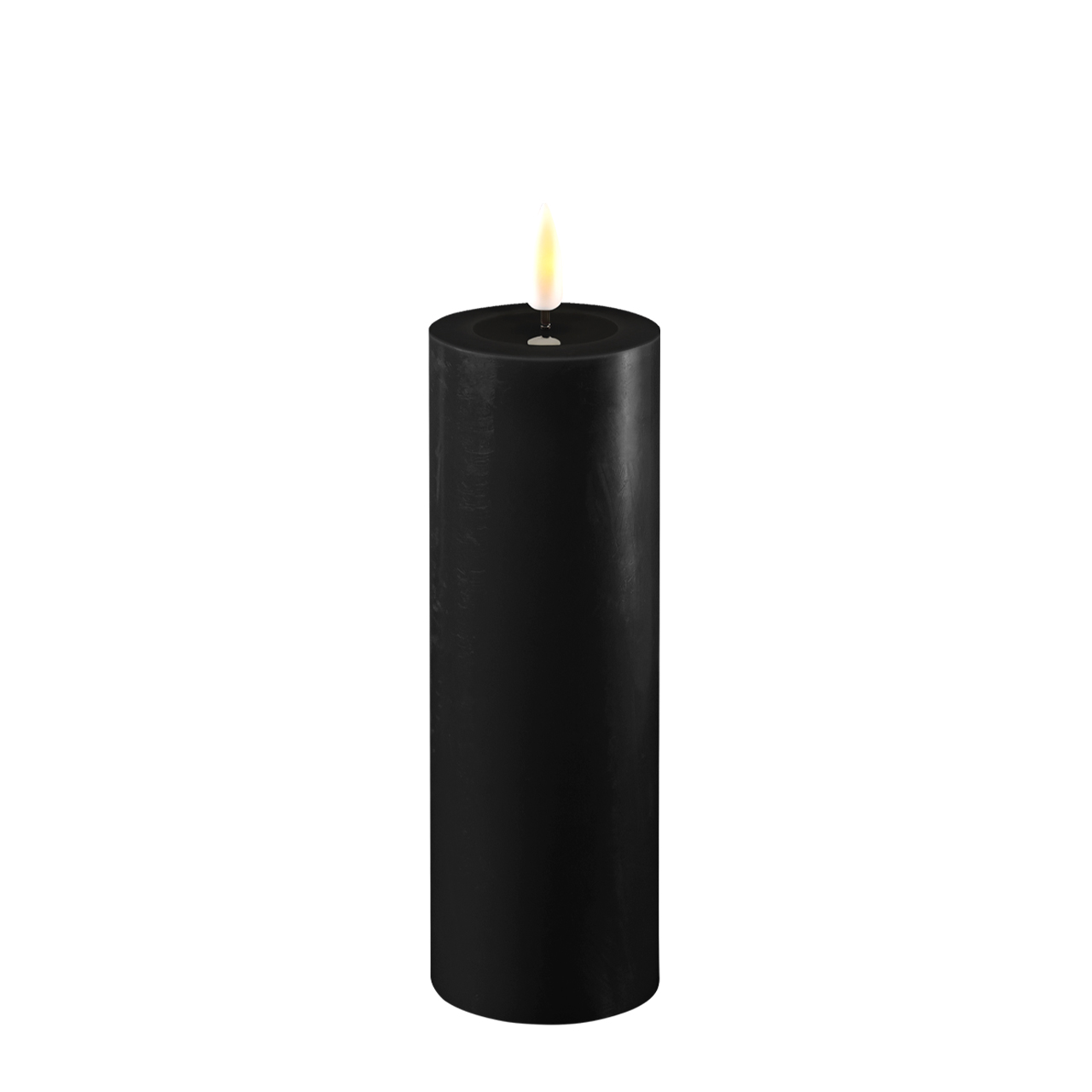 Stumpenkerze LED Schwarz 5 x 15cm