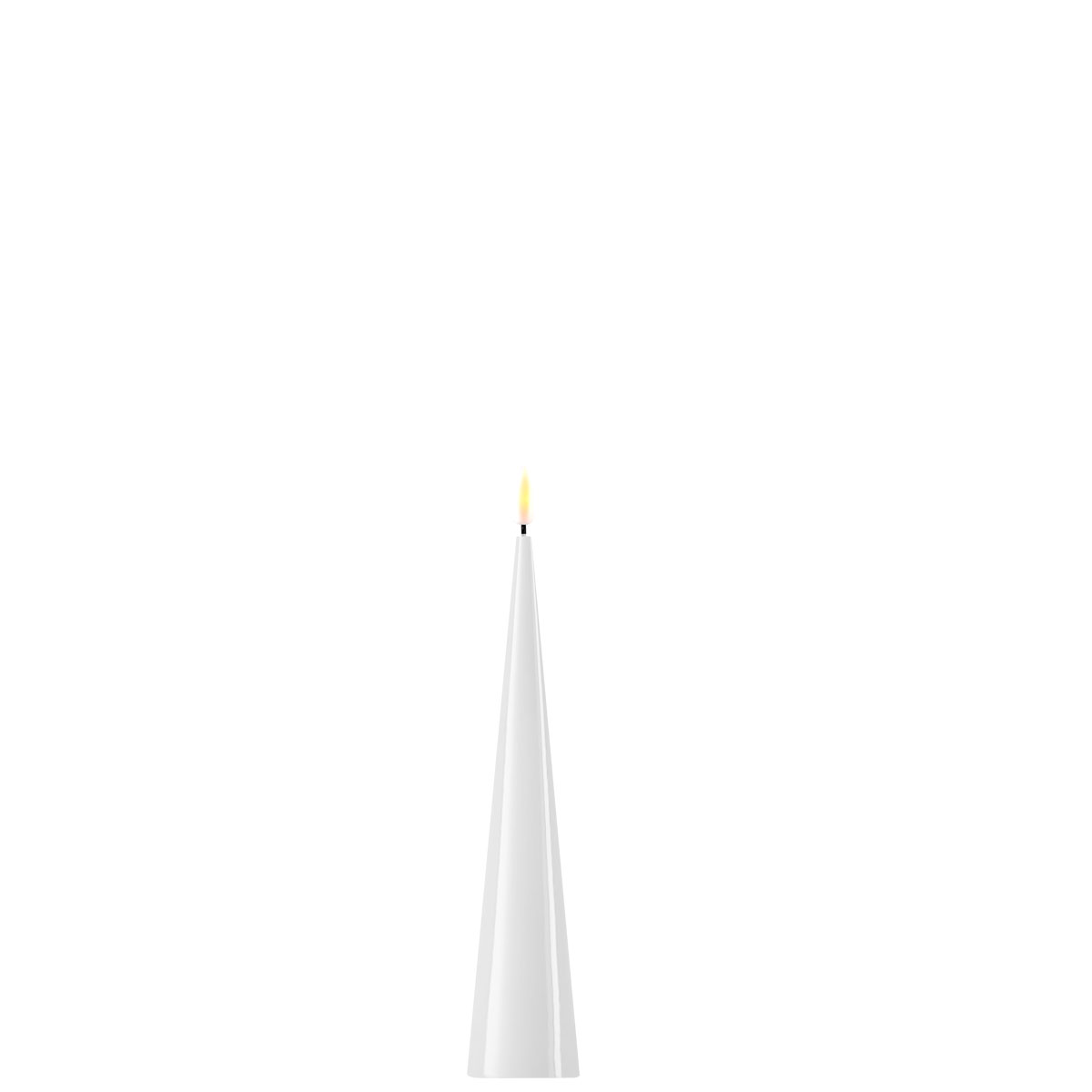 RF-C-0001 Kegelkerze LED Weiß 20cm