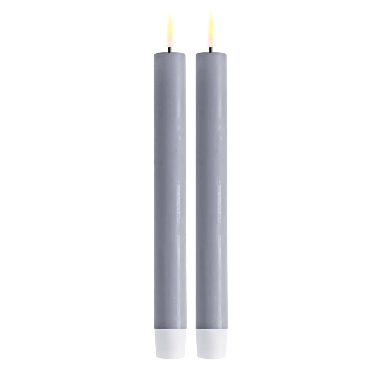 2021-RF-0303 Stabkerze LED 24 cm dust blue 2 Stück