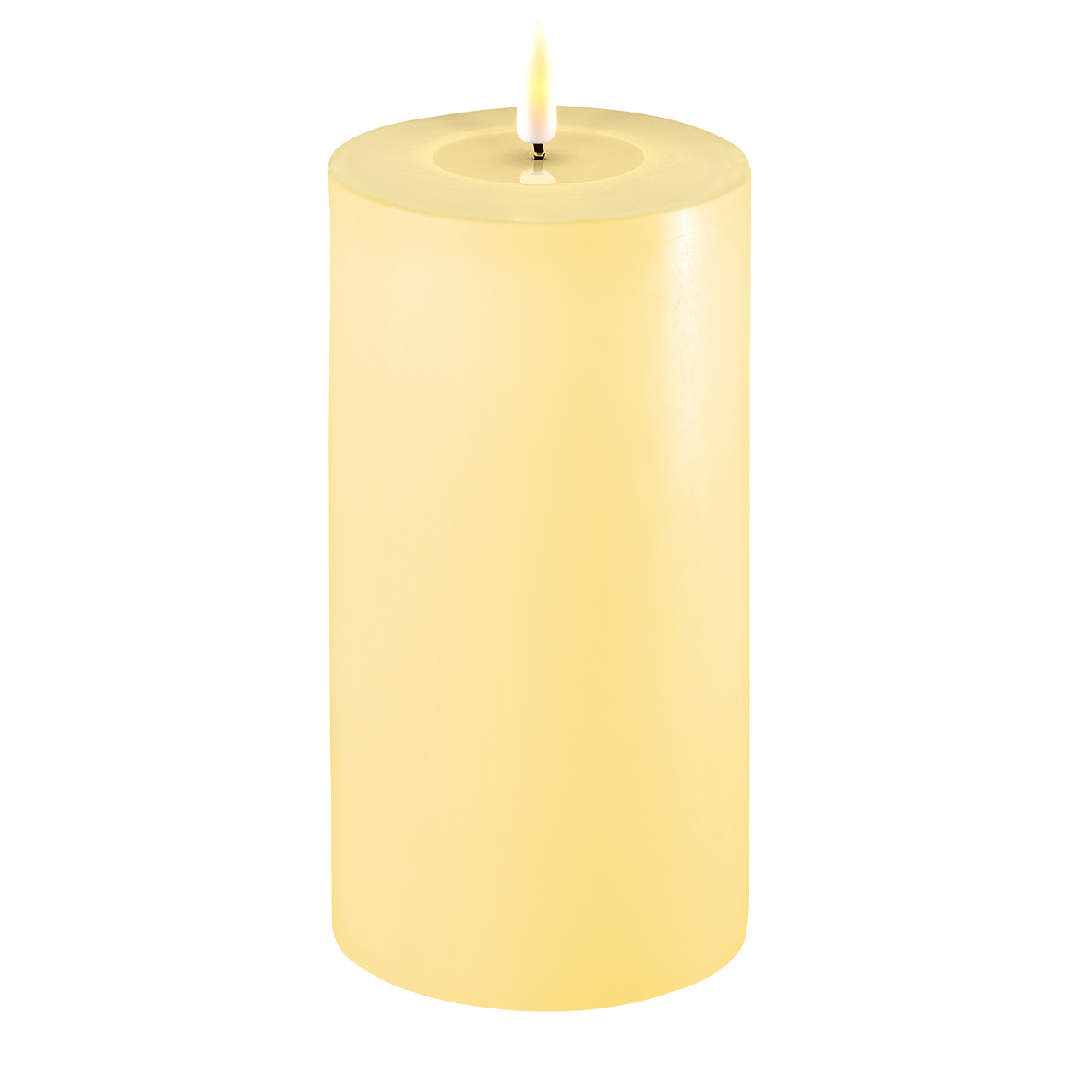 RF-0128 Stumpenkerze LED Hellgelb 10 x 20cm