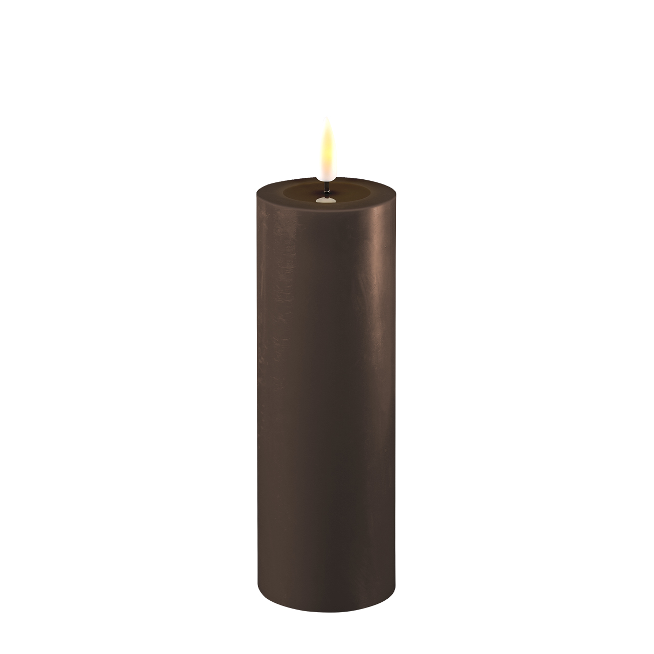 2021-RF-0093 Stumpenkerze LED mokka 5 x 15cm