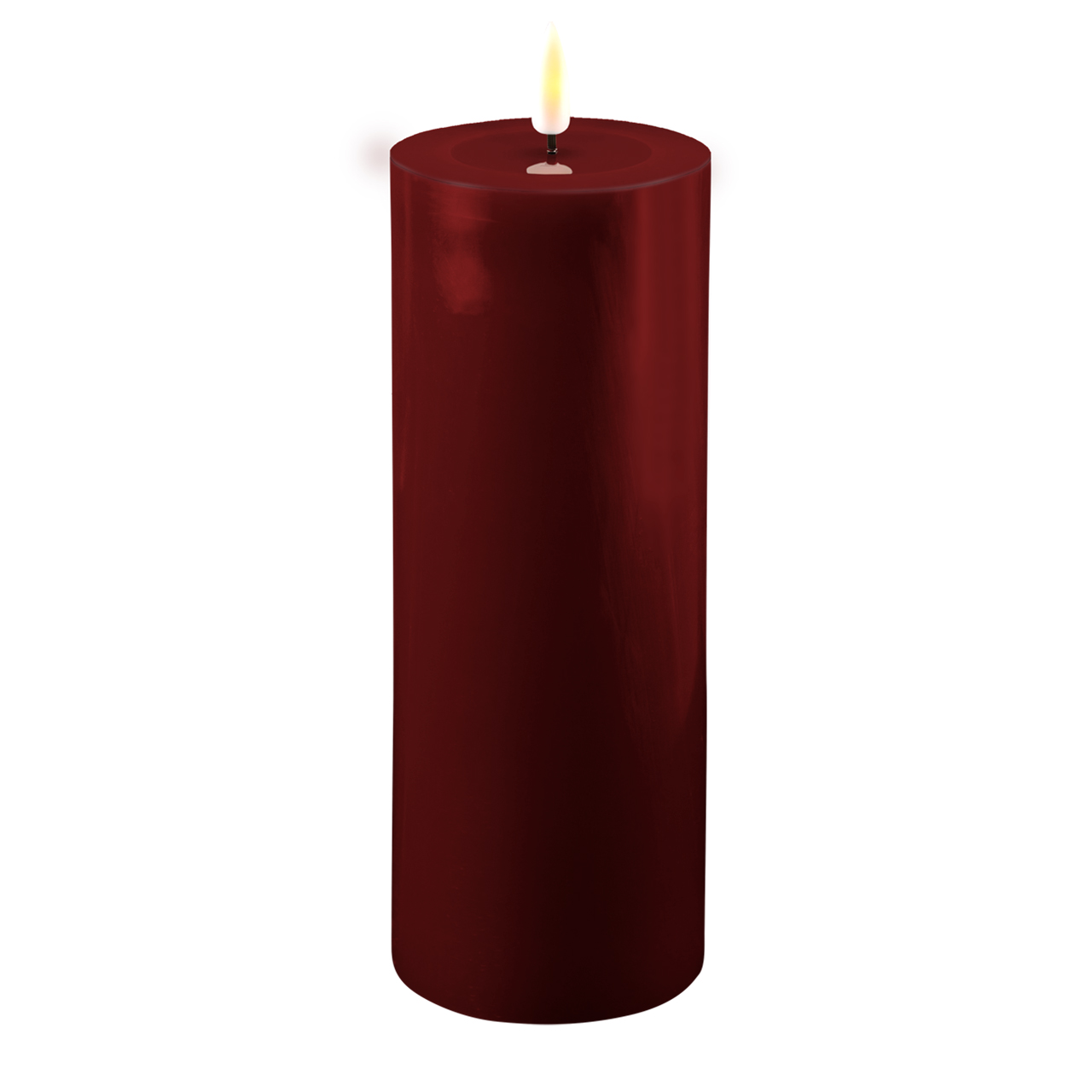 2021-RF-0242 Stumpenkerze LED bourgogne 7,5 x 20cm