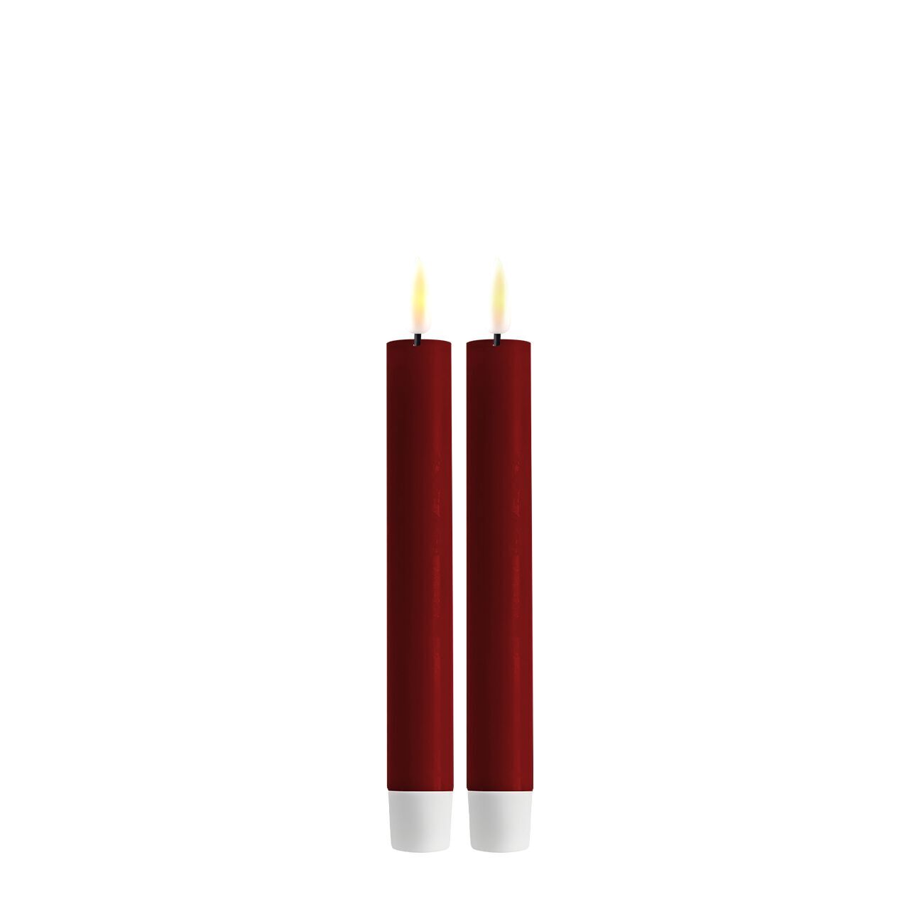 2021-RF-0065 Stabkerze LED 15 cm bordeaux 2 Stück