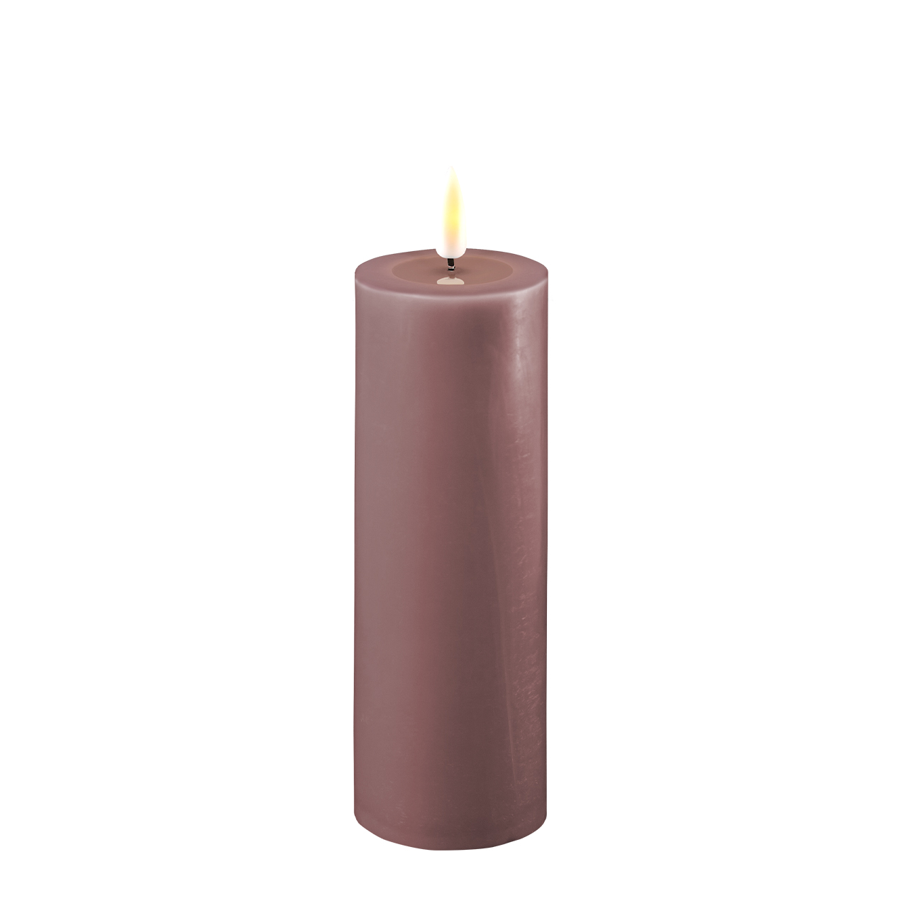 2021-RF-0150 Stumpenkerze LED helles lila 5 x 15cm