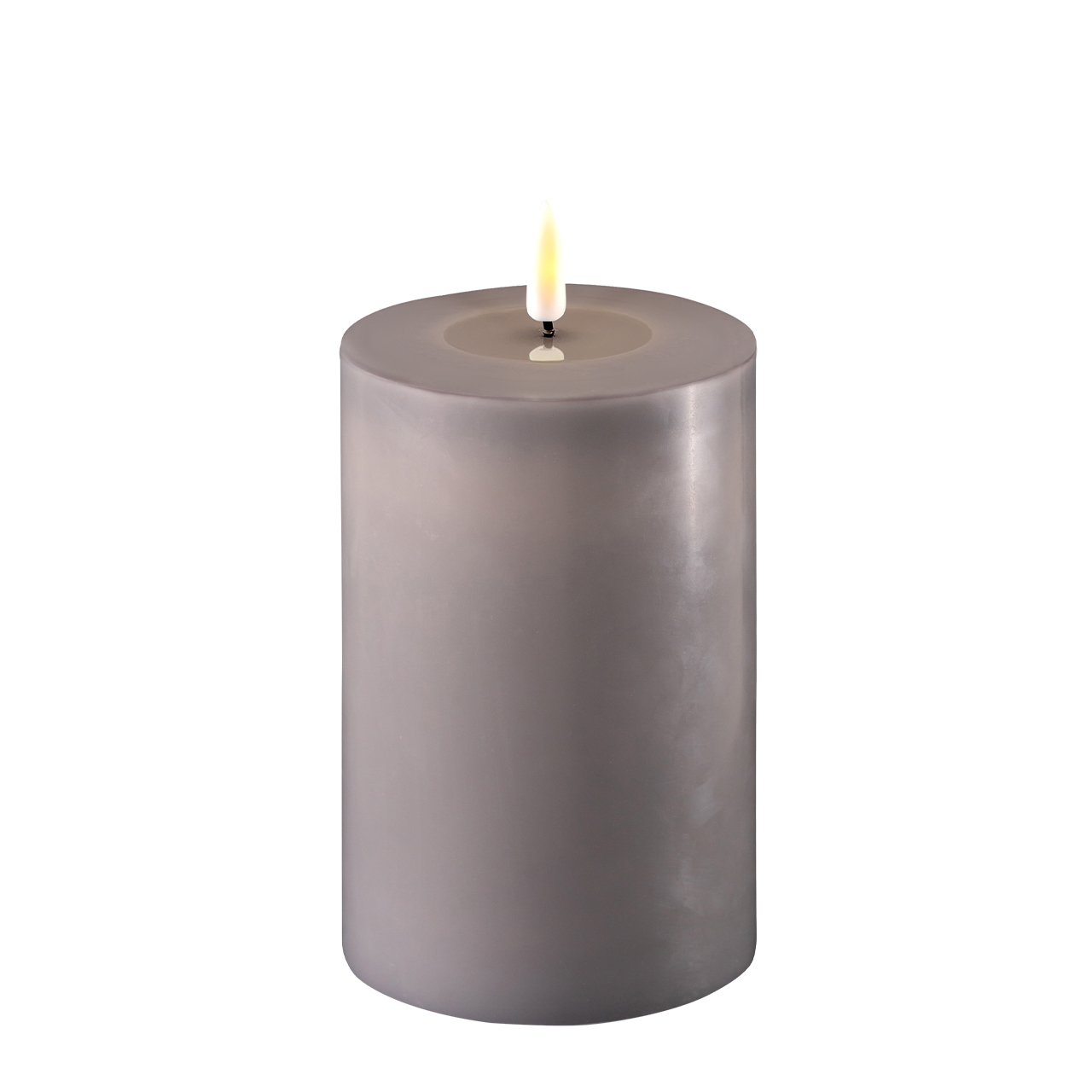 2021-RF-0035 Stumpenkerze LED grau 10 x 15cm