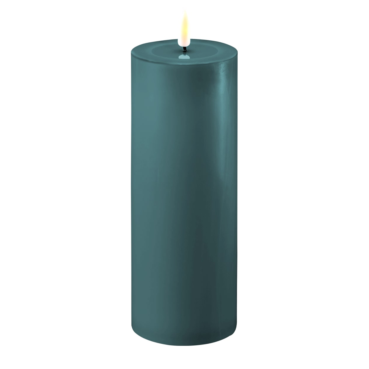 2021-RF-0340 Stumpenkerze LED jade 7,5 x 20cm