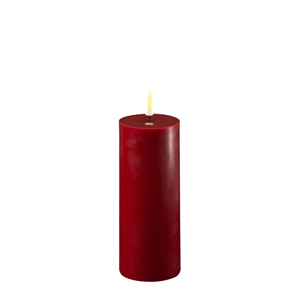 2021-RF-0053 Stumpenkerze LED bordeaux 5 x 12,5cm