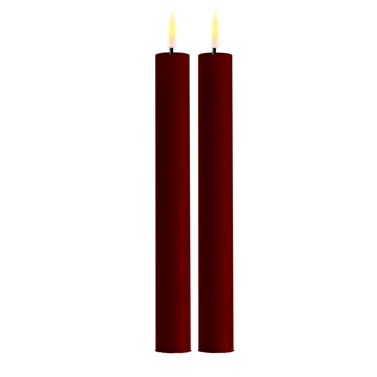 Stabkerze LED 24 cm bourgogne 2 Stück